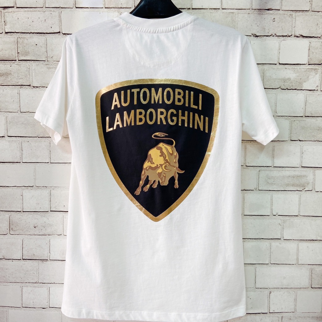 爵尚服飾🔱 Lamborghini 藍寶堅尼 燙金Logo 👑 短袖 T恤 短T 短袖T 衣服 服飾 休閒服
