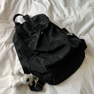 Drawstring Backpack 超輕抽繩多功能黑色後背包 出門必備