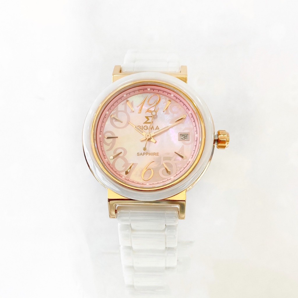 【SIGMA】簡約時尚陶瓷睕錶 2346-04 34mm 現代鐘錶