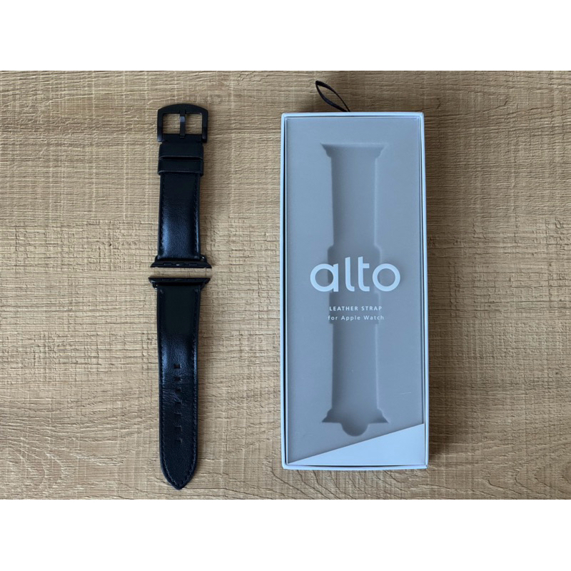 ［二手］Alto Apple Watch 皮革錶帶 渡鴉黑