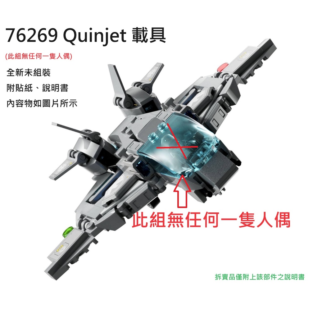 【群樂】LEGO 76269 拆賣 Quinjet 載具
