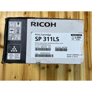 全新未拆 RICOH SP 311LS 原廠黑色碳粉匣 適用SP 311DNW SP 311SFNW SP325DNW