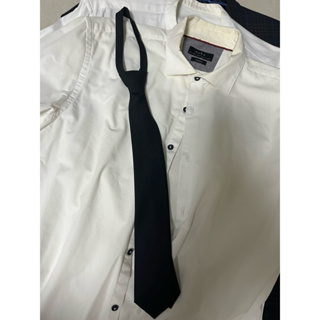 二手 格紋西裝 條紋西裝 黑領帶 拉鍊領帶 懶人領帶