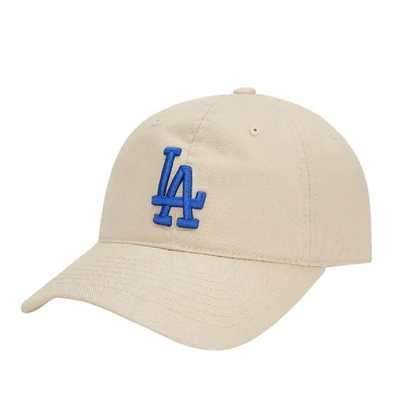 MLB大logo卡其色藍標棒球帽（徐璐同款）