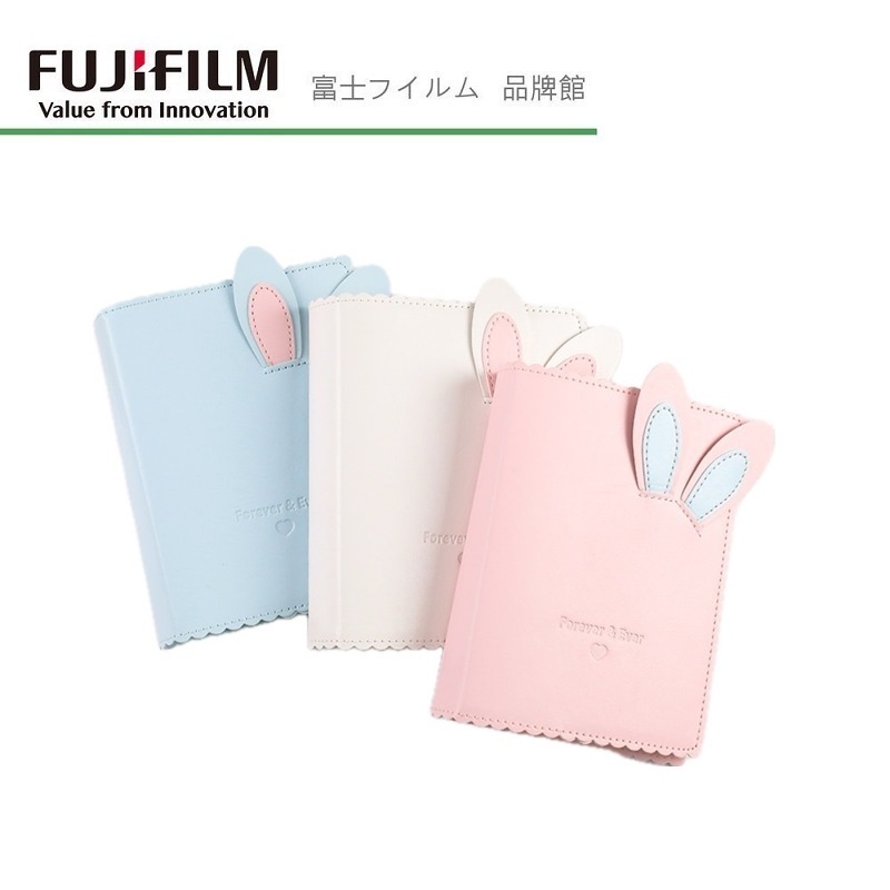 FUJIFILM 富士 instax mini 底片 可愛小兔子 收納 皮質 相本 相簿 共3色 64枚入