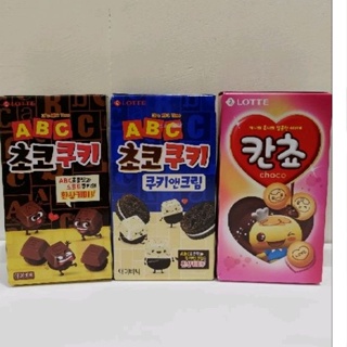 LOTTE 韓國 樂天 夾心餅乾球 巧克力 字母香草 可可餅乾 盒裝