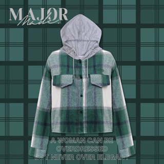 MAJOR MADE 格紋造型連帽外套