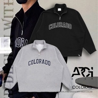 【ARCH】(AR3078)韓國 厚磅大t COLORADO 拉鍊 大學t 落肩 寬鬆版型 男女皆可