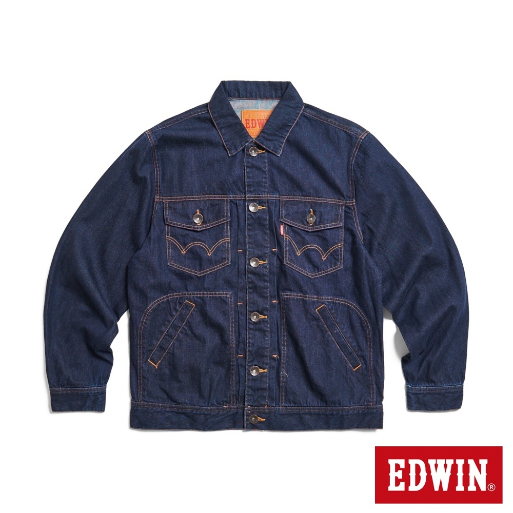 EDWIN 男款 西部式牛仔外套(原藍色)