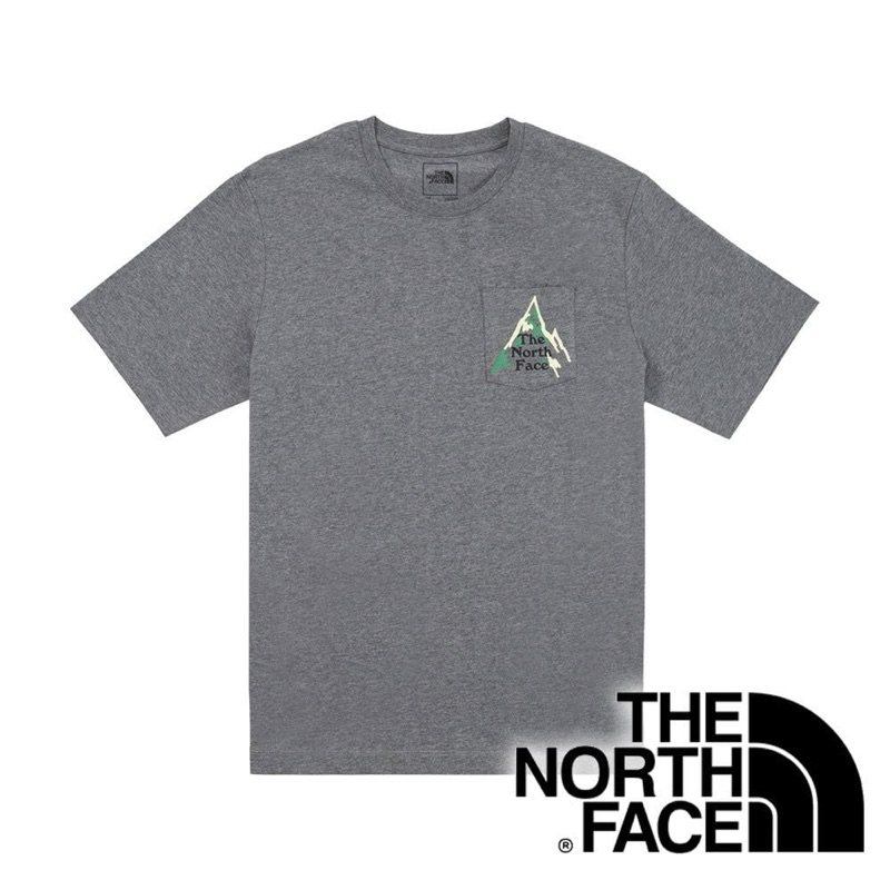 THE NORTH FACE 男圓領短袖棉T恤NF0A81MV 灰色T 戶外 登山 時尚 休閒 短袖 M號