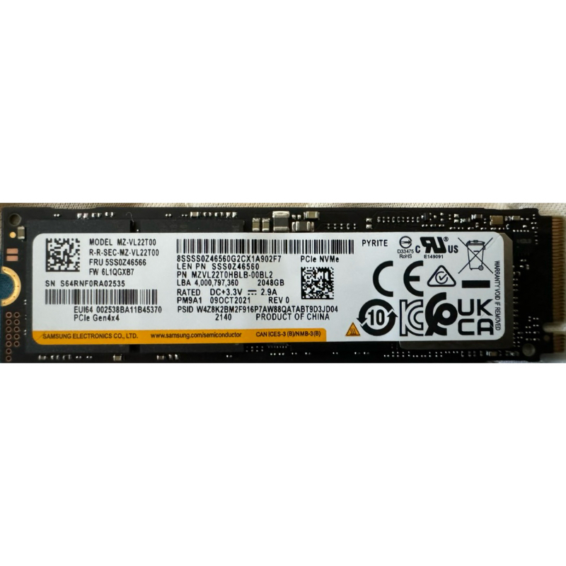 SAMSUNG PM9A1 2280/SSD 2TB GEN4X4