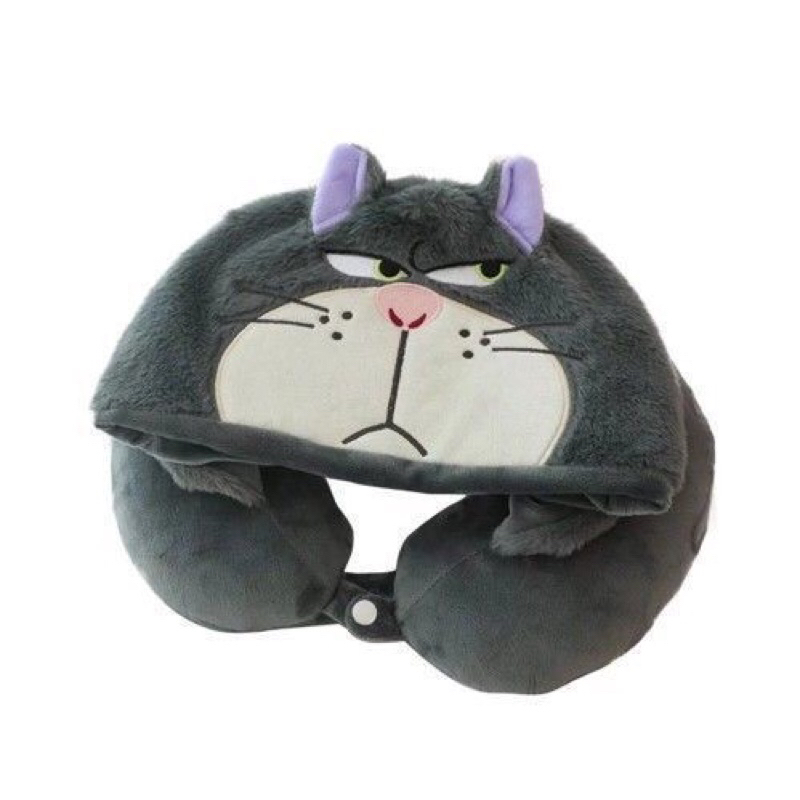 (全新）路西法貓連帽U型枕飛機旅行護頸枕