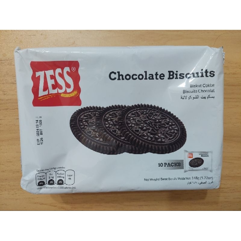 馬來西亞Zess巧克力餅乾1o8g2024／09／14不含運130以上才出貨