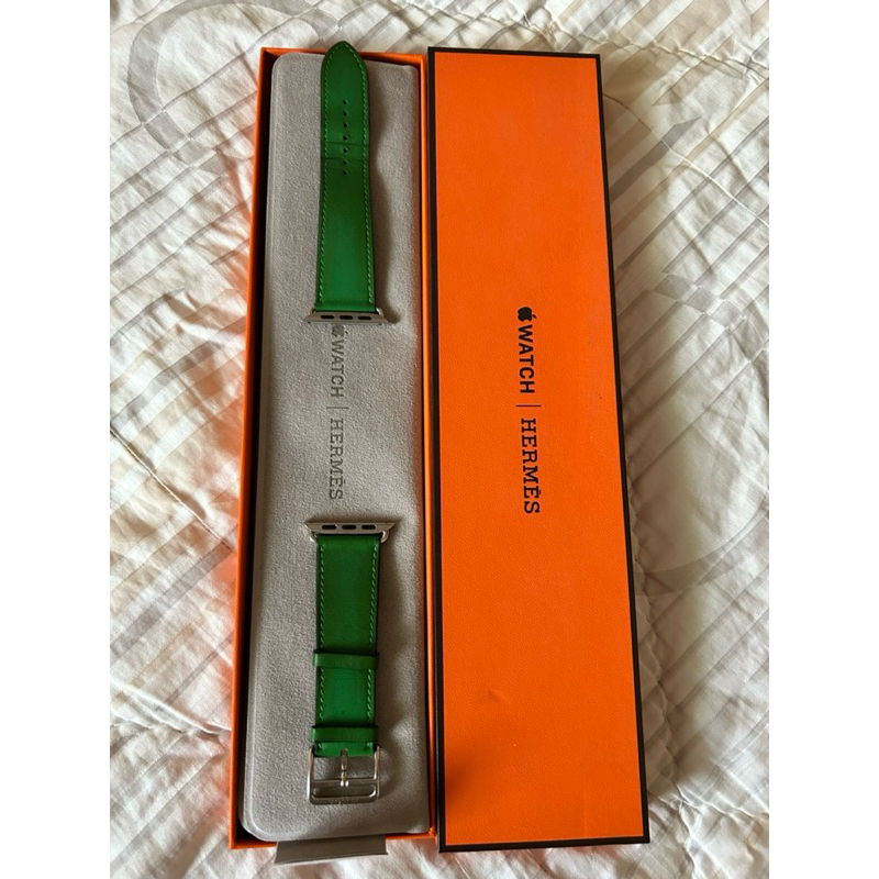 Hermes Apple Watch 44mm bamboo竹綠錶帶