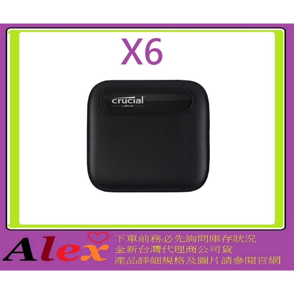 美光 Micron Crucial X6 4TB 4T 外接式SSD 固態硬碟