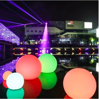 【飛樂傢私】LED水上漂浮球燈 酒店泳池水池燈庭院花園景觀水中燈發光球形燈
