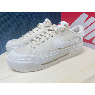 [MR.CH]Nike Wmns Court Legacy Lift 女鞋 奶茶色 厚底 皮革 DM7590-200