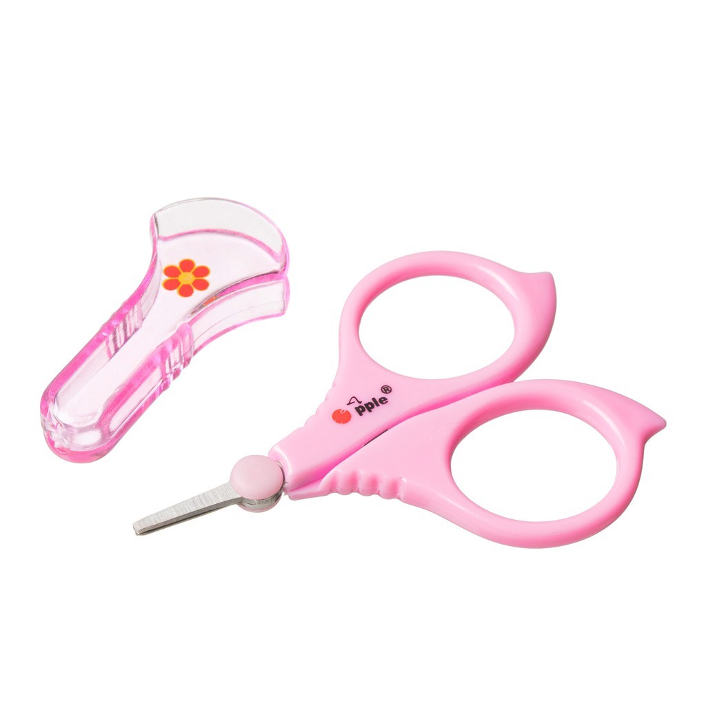 Apple 嬰幼兒寶寶專用 安全剪刀 (粉色)  AT2224