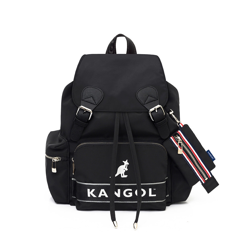 KANGOL 撞色後背包 黑 6255174020