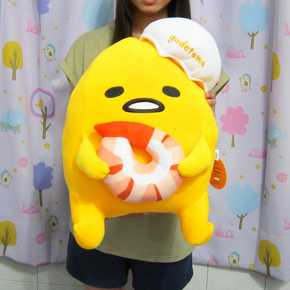 抱雞腿蛋黃哥 蛋黃哥 蛋黃哥 蝦仁款 17吋超大蛋黃哥 蛋黃哥娃娃 絨毛布偶 蛋黃哥玩偶 蛋黃哥布偶 正版三麗鷗