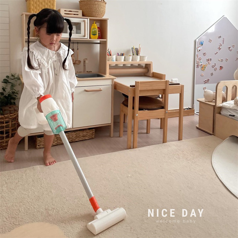 現貨 韓國無線兒童吸塵器玩具 早教過家家仿真無繩真空吸塵器韓國ins兒童吸塵器