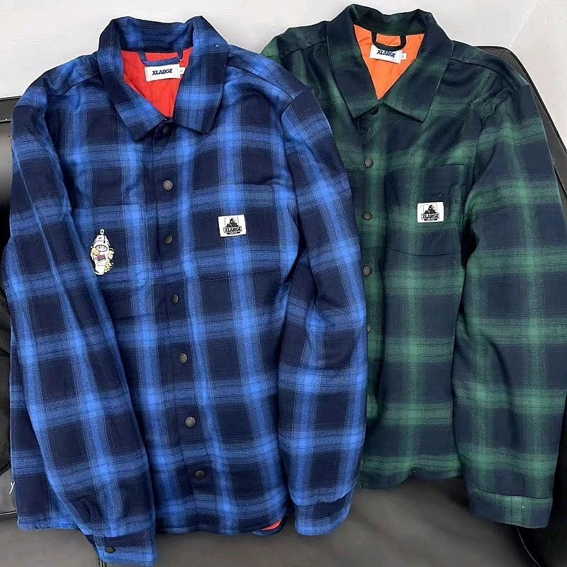 XLARGE 正品 格紋 外套 夾克 嘻哈 饒舌 藍綠2色 尺寸S~XXL