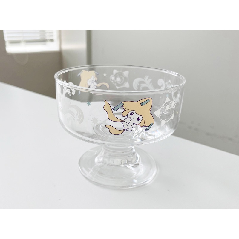 【現貨】日本製 寶可夢中心 限定 基拉祈和星星連繫 玻璃 點心杯 甜點杯 基拉祈 皮寶寶 小隕星