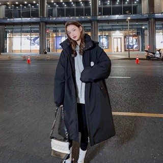 韓版寬鬆中長版外套 連帽外套 長版外套 羽絨外套 鋪棉外套 棉服 外套女 大衣外套 冬天外套 大尺碼外套 連帽羽絨外套女