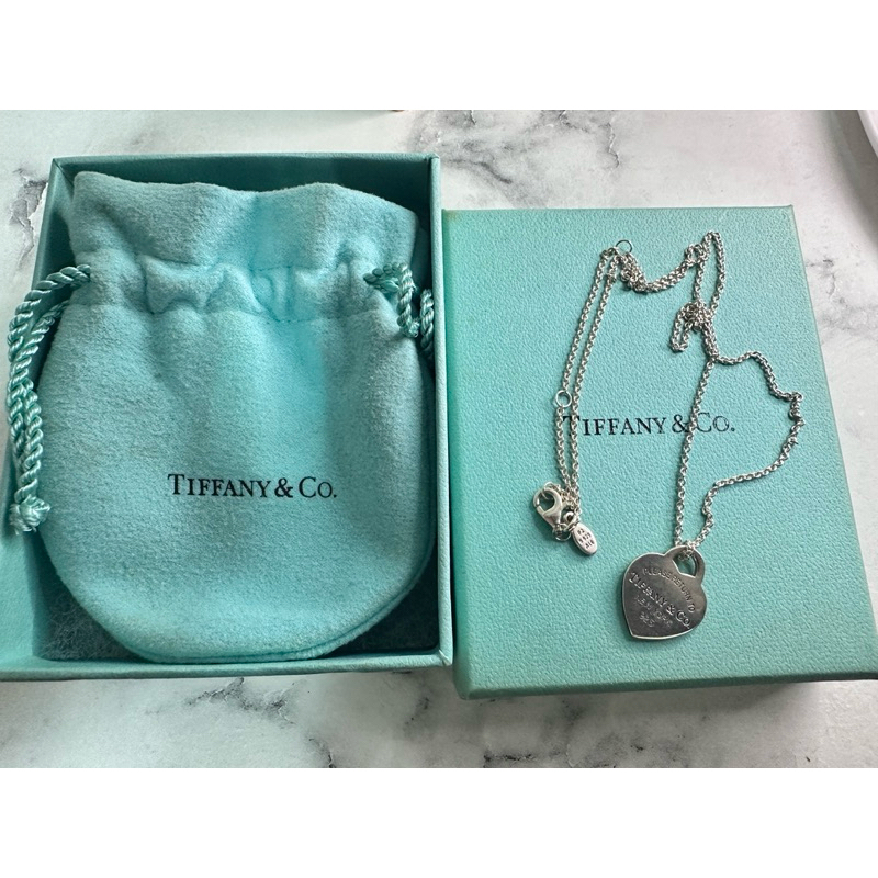 二手 專櫃 Tiffany &amp; Co. 經典心型項鍊 純銀