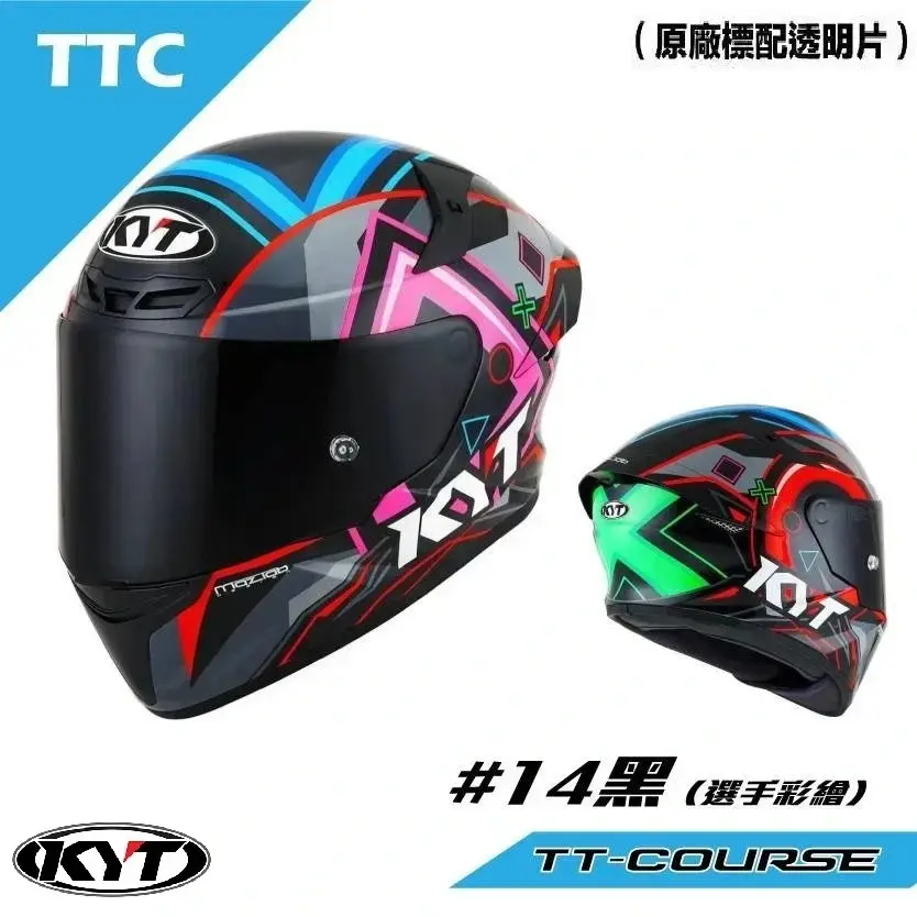 KYT TTC TT-Course 選手彩繪 #14黑 #14 全罩式 全罩式安全帽 安全帽