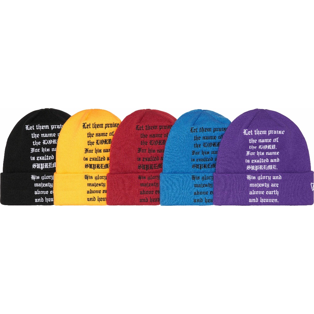 【紐約范特西】預購 SUPREME FW23 NEW ERA PSALM BEANIE 毛帽