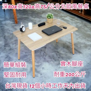2色可選-北歐風大桌面-餐桌-書桌【全新品】拜拜桌-會客桌-洽談桌-會議桌-工作桌-咖啡桌-實木桌腳-QS-T5204