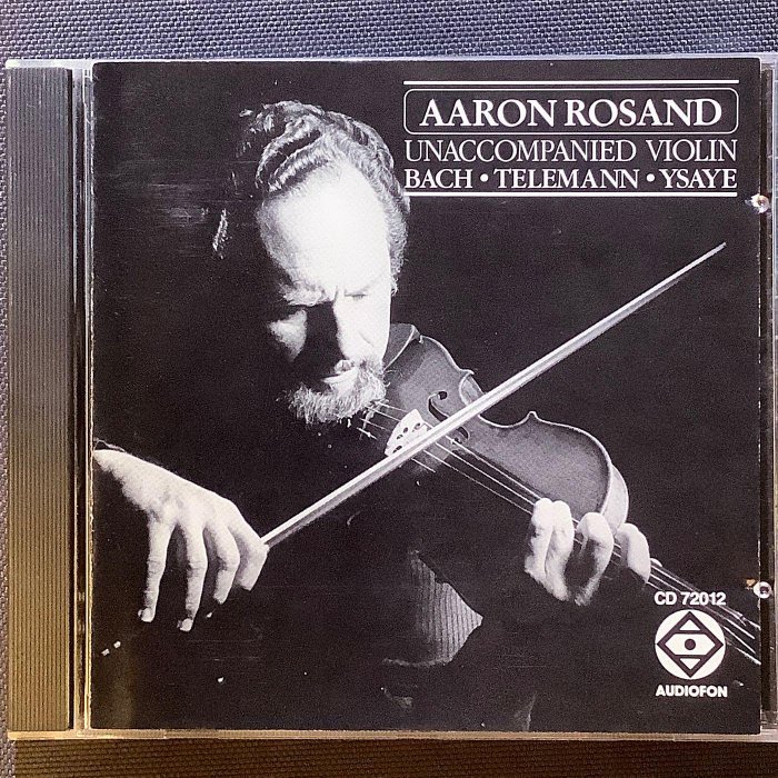 Aaron Rosand亞倫羅桑-無伴奏小提琴曲集（Bach巴哈/Ysaye易沙意/泰勒曼）1988年美國版無ifpi