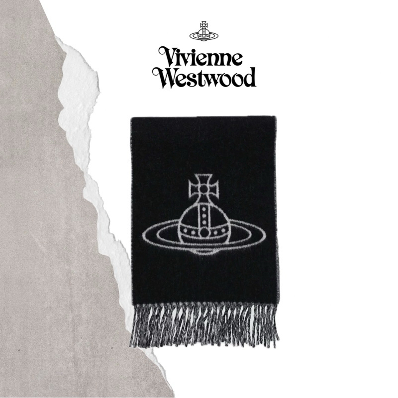 Vivienne Westwood 西太后雙面純色保暖羊毛土星披肩圍巾代購正品