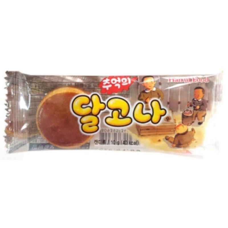韓國碰糖椪糖 HANWOOL 韓國傳統魷魚遊戲 焦糖餅 古早味 棒棒糖 韓式手作  Dalgona 10g