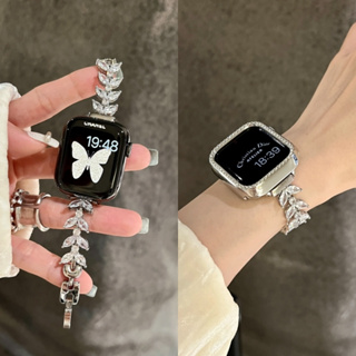 夢幻魚尾手鍊錶帶 氣質女款 適用於 Apple Watch 9 S8 7 6 5 SE 鏈式金屬錶帶 41mm 45mm