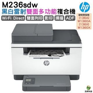 HP LaserJet Pro MFP M236sdw 無線雙面雷射多功能複合機