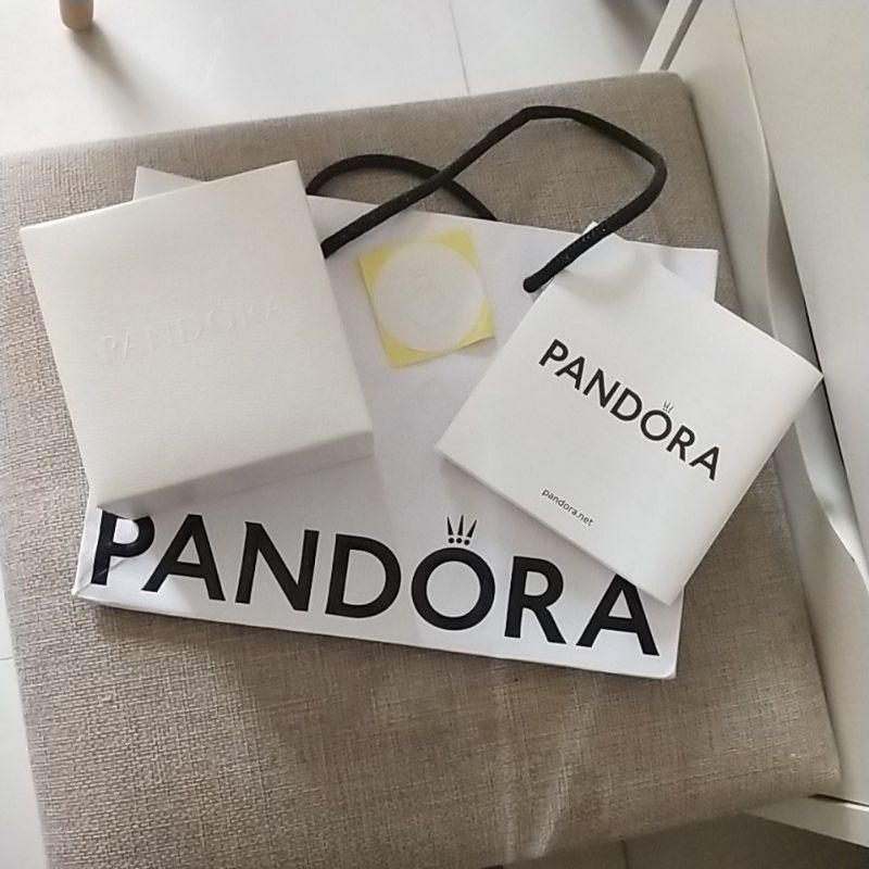 二手pandora 紙袋空盒禮物盒貼紙