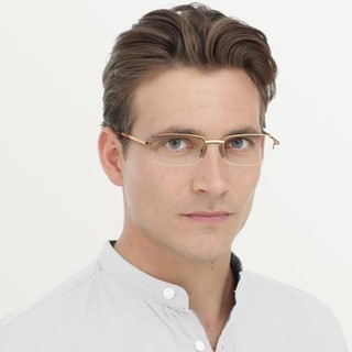 Cartier CT0255O 卡地亞品牌眼鏡｜時尚超輕純鈦半框大臉商務男士眼鏡 男生品牌眼鏡框【幸子眼鏡】