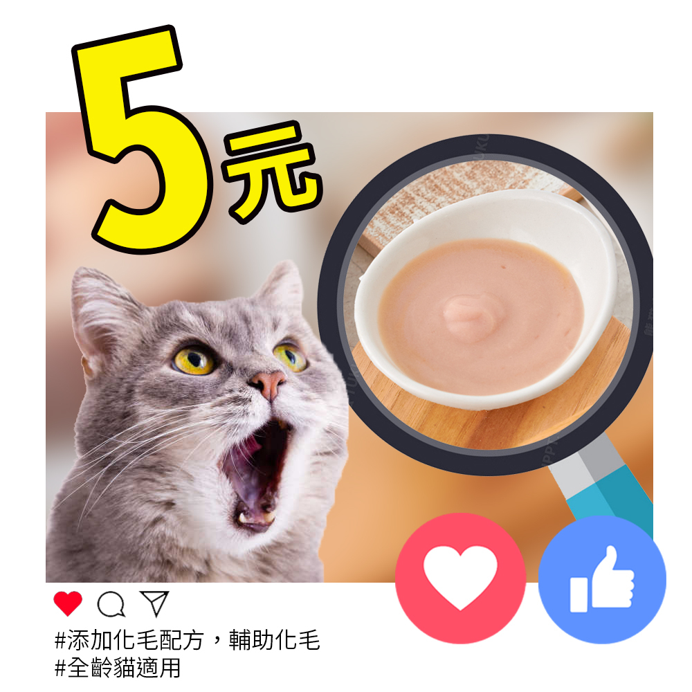 【yoyo寵物】貓化毛配方貓泥單條15g  貓肉泥 肉泥 貓零食 隨機出貨不挑口味