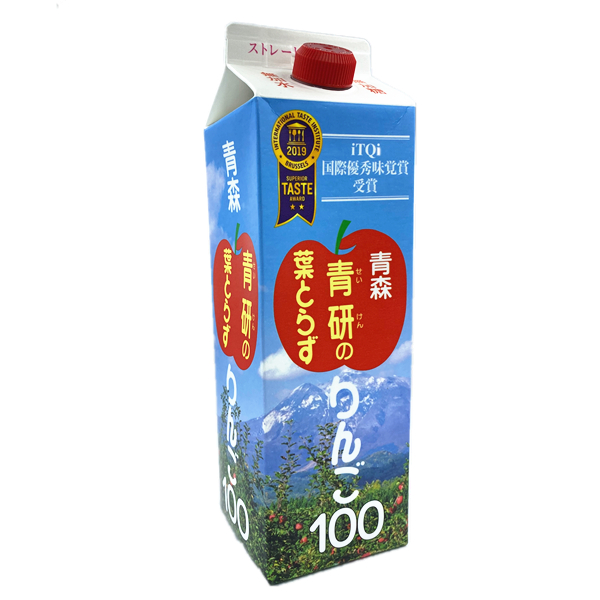 日本 青森 青研 完熟鮮榨蘋果汁 1000g *24瓶 箱出