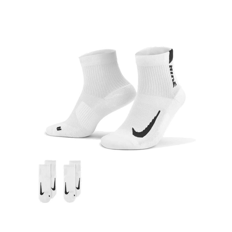 NIKE U NK MLTPLIER ANKLE 2PR 襪子 男女 黑白 SX7556