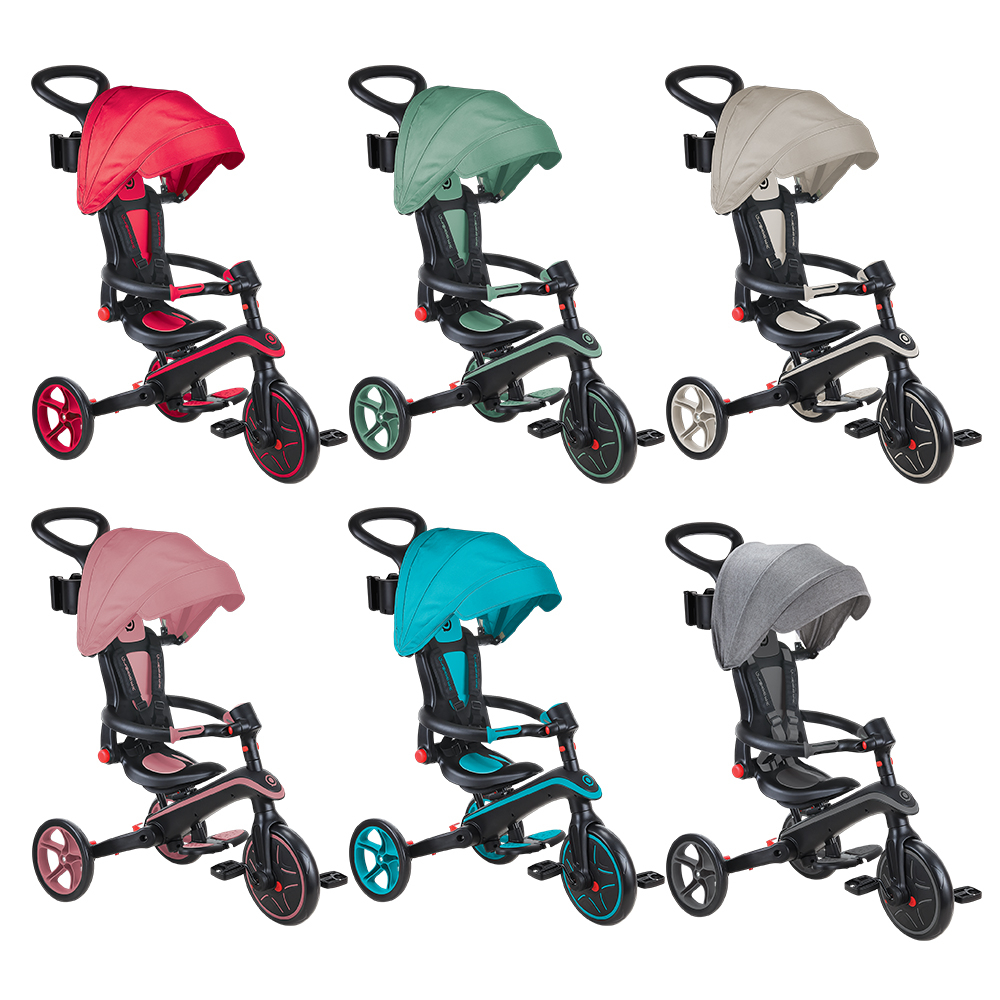 【GLOBBER】4合1 Trike多功能3輪推車折疊版-多款顏色