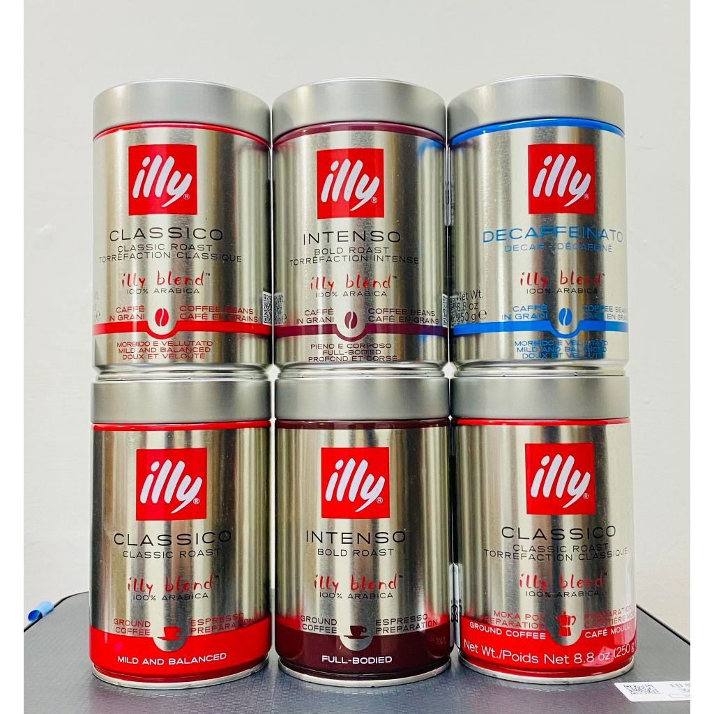 指定超商免運 雲端發票 全新  illy 咖啡粉 咖啡豆 250g 規格見效期