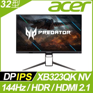 奇異果3C 福利品 acer 32型4K HDR電競螢幕(XB323QK NV)9805.323QK.301