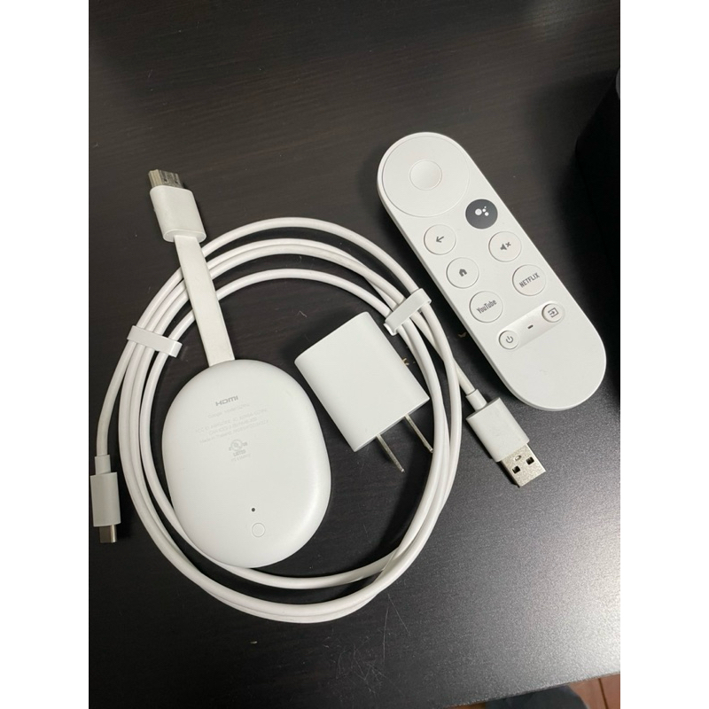 (二手）Chromecast With Google TV媒體串流播放器 4K 電視棒