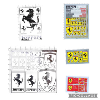 免運 買五送一 法拉利 水貼 FERRARI Lamborghini logo 藍寶堅尼 PORSCHE 模型車 貼紙