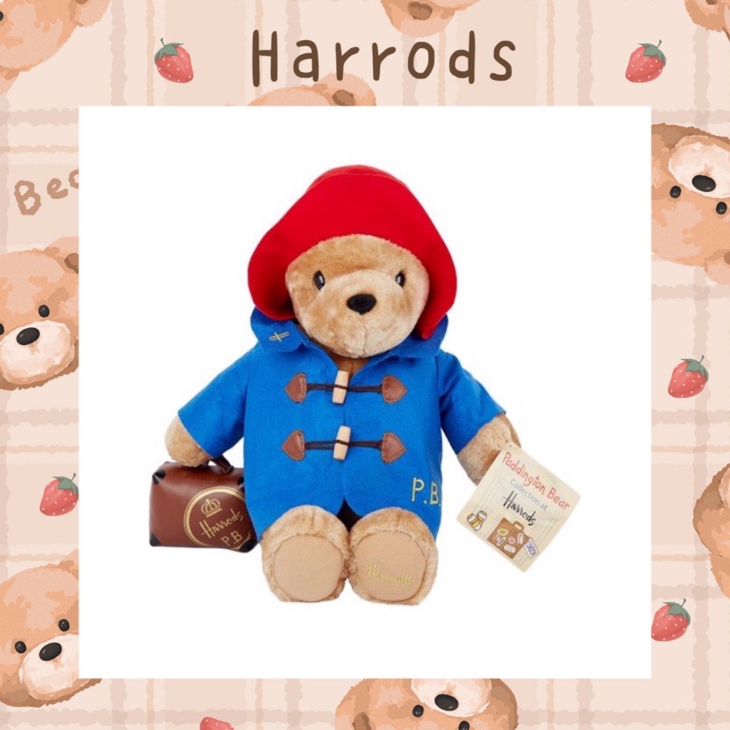 🇬🇧英國 Harrods 哈洛德帕丁頓泰迪熊玩偶 Paddington Bear 42cm 柏靈頓/派丁頓熊填充娃娃