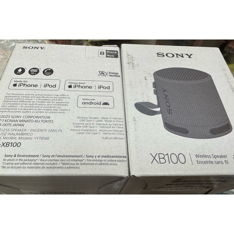 日本🇯🇵 SONY SRS-XB100 IP67 藍牙5.3 免持通話 雙機配對 可攜式 無線 美國亞馬遜購入