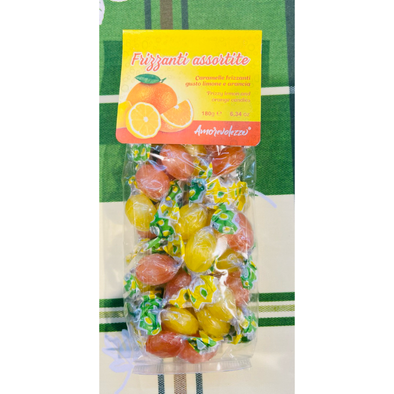 義大利Limoni Frizzanti檸檬風味糖/檸檬橘子風味綜合糖180g/包